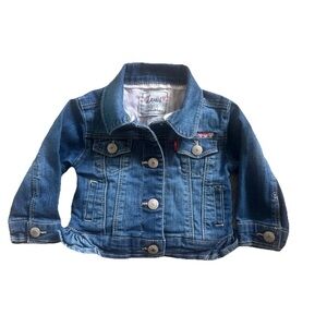 LEVI'S  Denim Jean Ruffled  Girl's Jacket ~~Size 3-6 Months